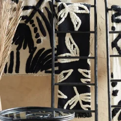 Fabrique de Styles Plaid Tufté en coton Noir et blanc 170X130cm - Solor* Plaids