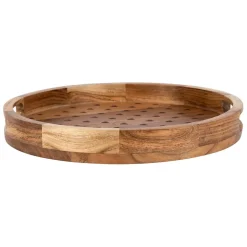 Fabrique de Styles Plateau en acacia 33x33xh4.5cm - Famille* Plateaux