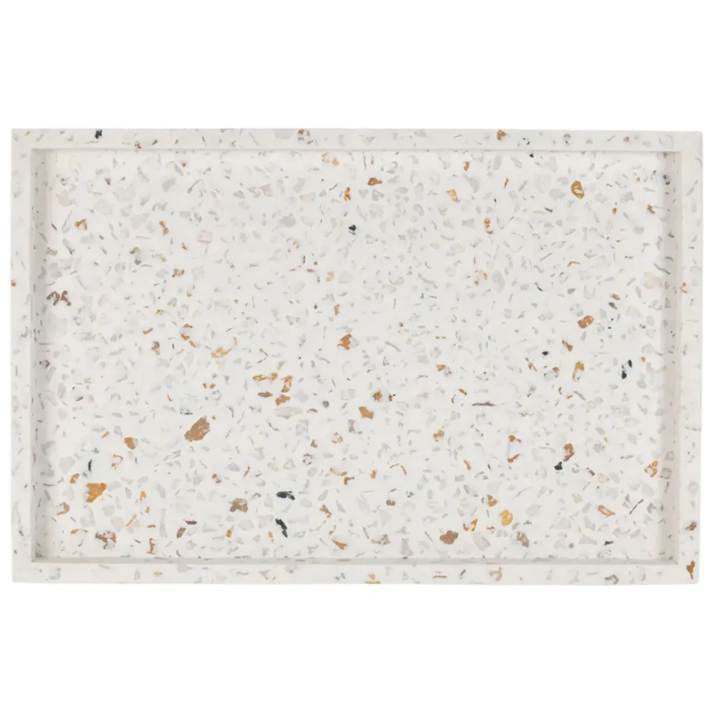 Fabrique de Styles Plateau en ciment et pierre écru 29x19cm - Aurore* Plateaux