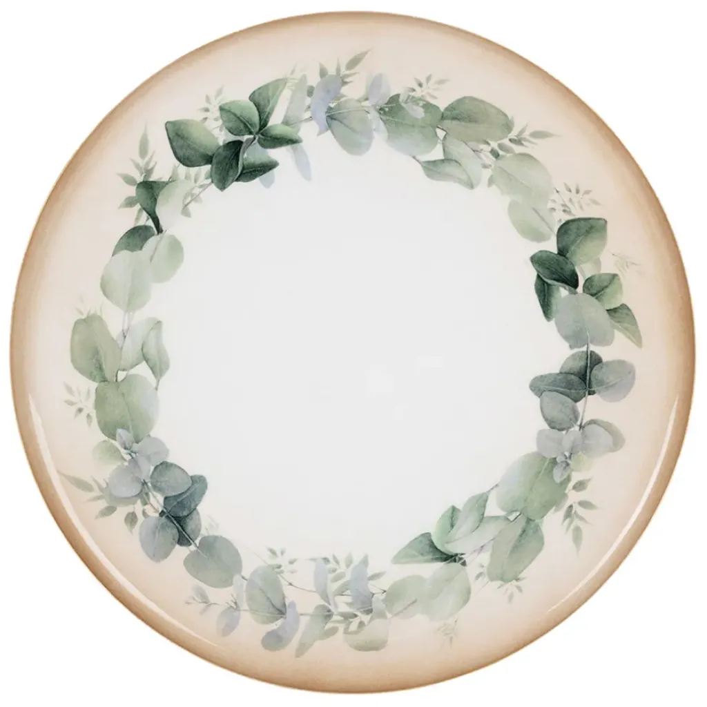 Fabrique de Styles Plateau en fer rond eucalyptus d35cm* Plateaux