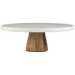 Fabrique de Styles Plateau en marbre et manguier 30x30xh10cm - Organic* Plateaux