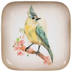 Fabrique de Styles Plateau jaser en fer 16x16cm - Oiseau* Plateaux