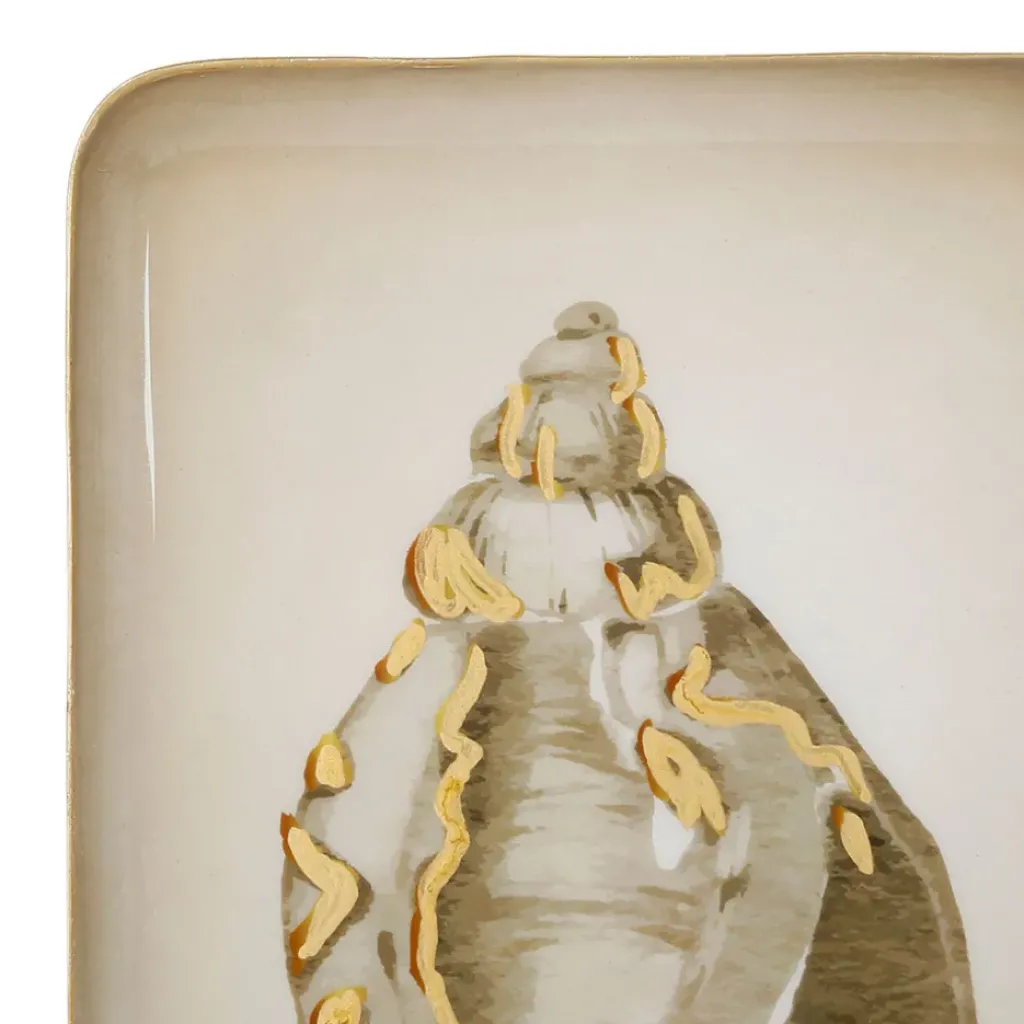 Fabrique de Styles Plateau rectangulaire en fer et doré - borddemer* Plateaux