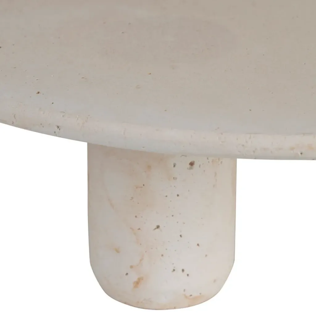 Fabrique de Styles Plateau sur pied en ciment écru moucheté d30cm - Organic* Plateaux