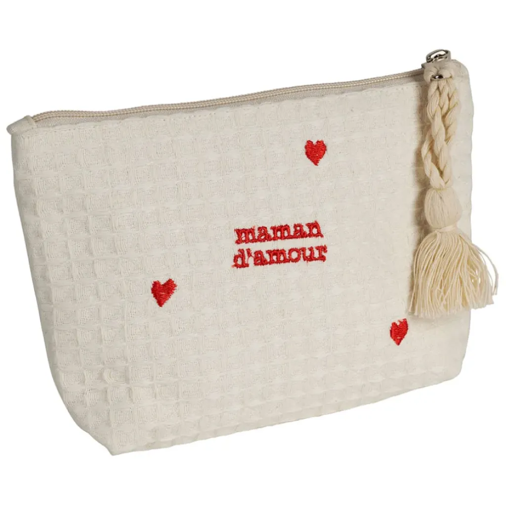 Fabrique de Styles Pochette maman en coton écru et rouge - Famille* Pochettes Et Housses