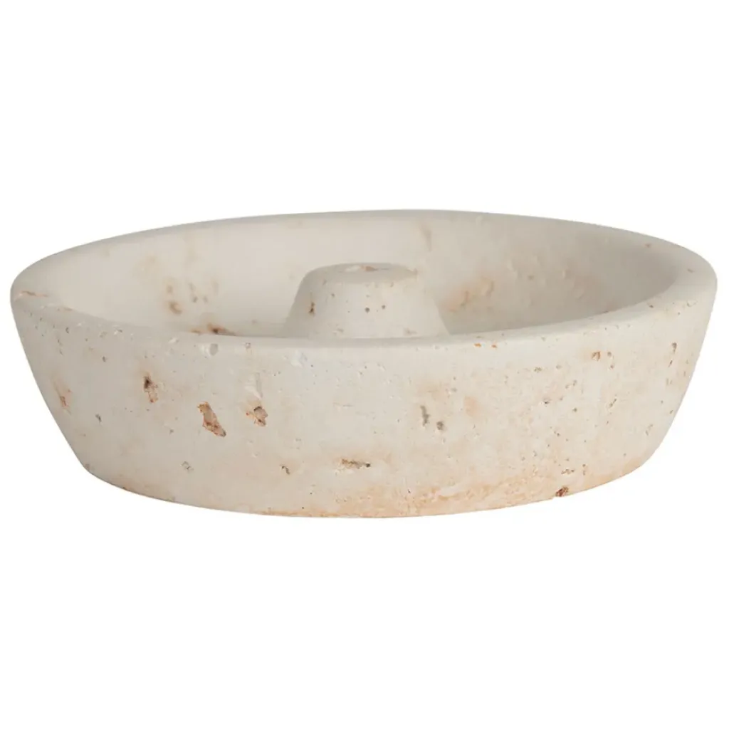 Fabrique de Styles Porte encens en ciment écru moucheté - Organic* Encens