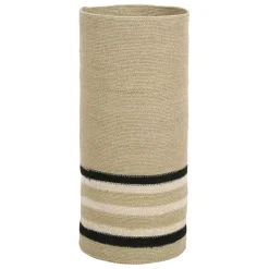 Fabrique de Styles Porte parapluie en jonc de mer naturel et noir d24xh54cm - Sumatra* Petits Rangements