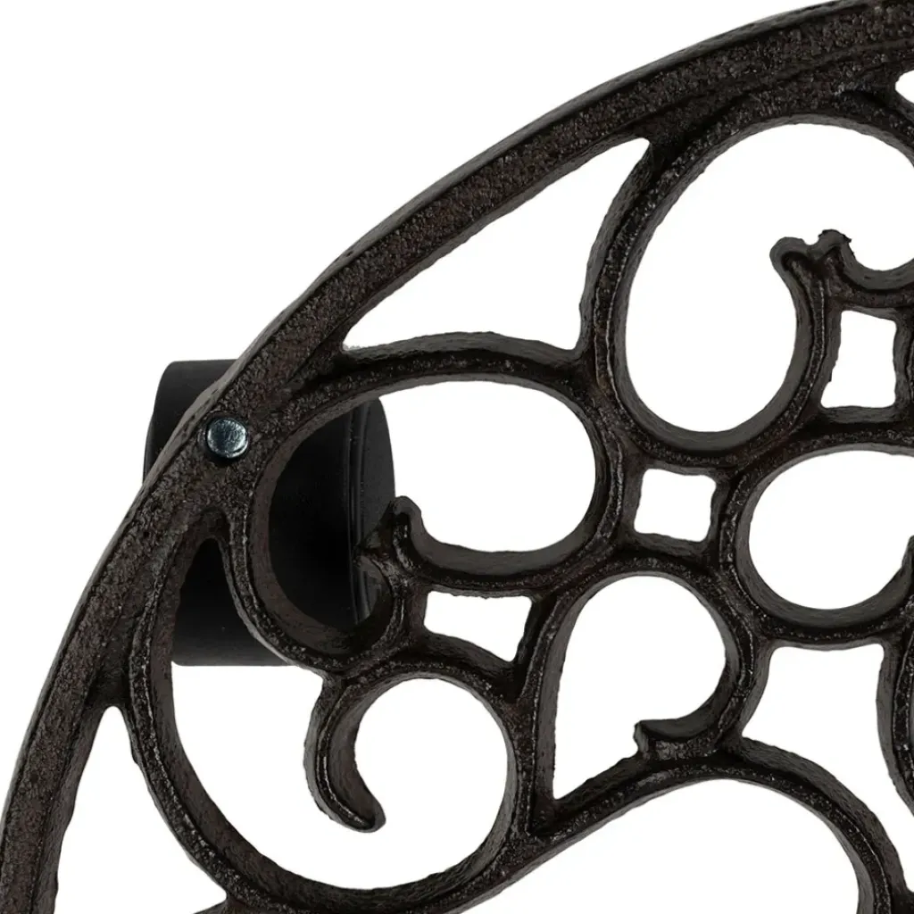 Fabrique de Styles Porte plante 4 roues en fonte d31.5cm - Rhodonea* Cache-pots Et Supports