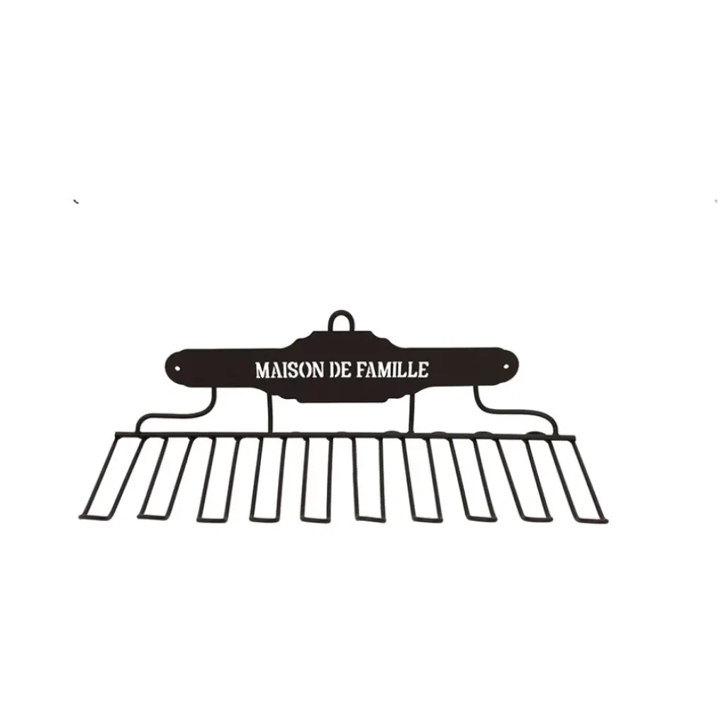 Fabrique de Styles Porte verres mural en fer - Maison De Famille* Petits Rangements