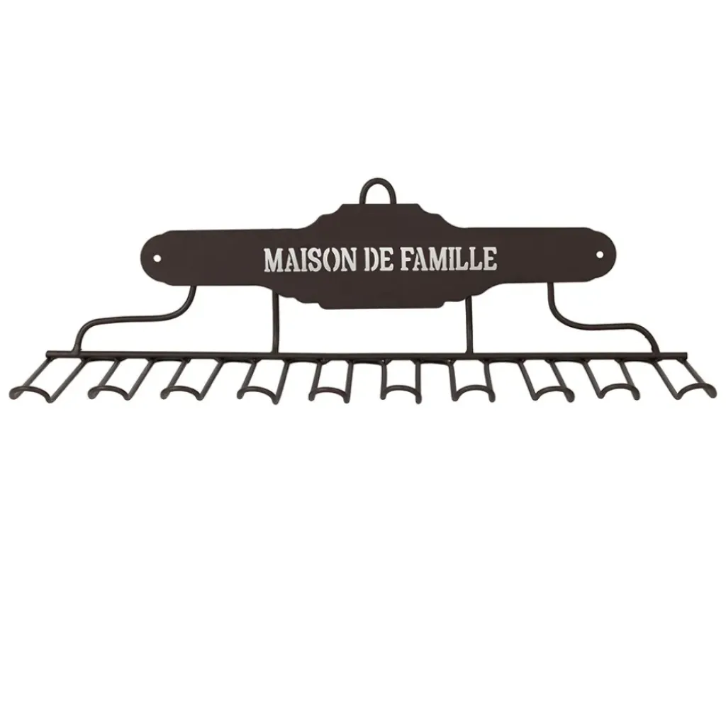 Fabrique de Styles Porte verres mural en fer - Maison De Famille* Petits Rangements