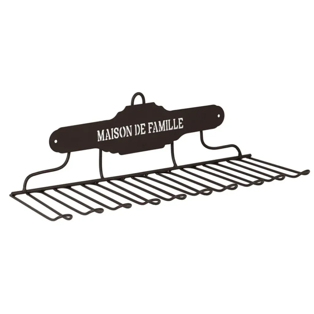 Fabrique de Styles Porte verres mural en fer - Maison De Famille* Petits Rangements