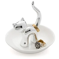 Fabrique de Styles Porte-bagues chat céramique* Bijoux Fantaisie