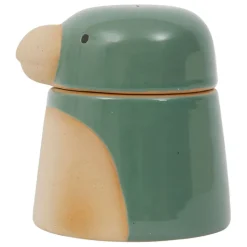 Fabrique de Styles Pot oiseau avec couvercle en grès - Calao* Pots Et Bocaux