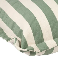 Fabrique de Styles Pouf d'extérieur en tissu rayé et écru 95x95cm - Sola*Enfant Jardin