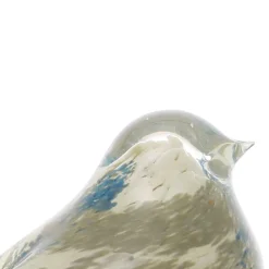 Fabrique de Styles Presse-papier moineau serin ivoire et bleu en verre* Petits Objets Déco