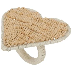 Fabrique de Styles Rond de serviette coeur en bois* Serviettes De Table