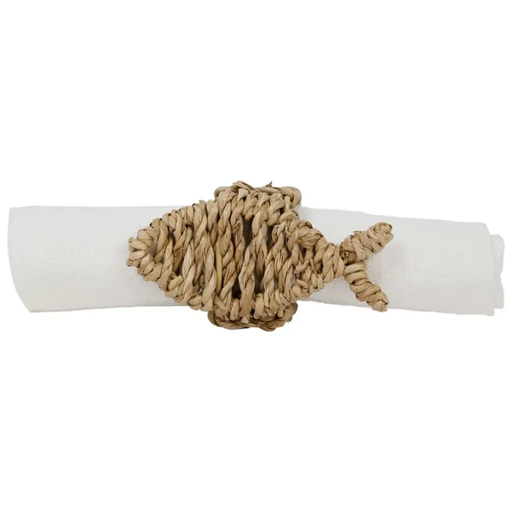 Fabrique de Styles Rond de serviette en jonc de mer poisson - borneo* Serviettes De Table