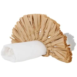 Fabrique de Styles Rond de serviette en raphia et fer* Serviettes De Table