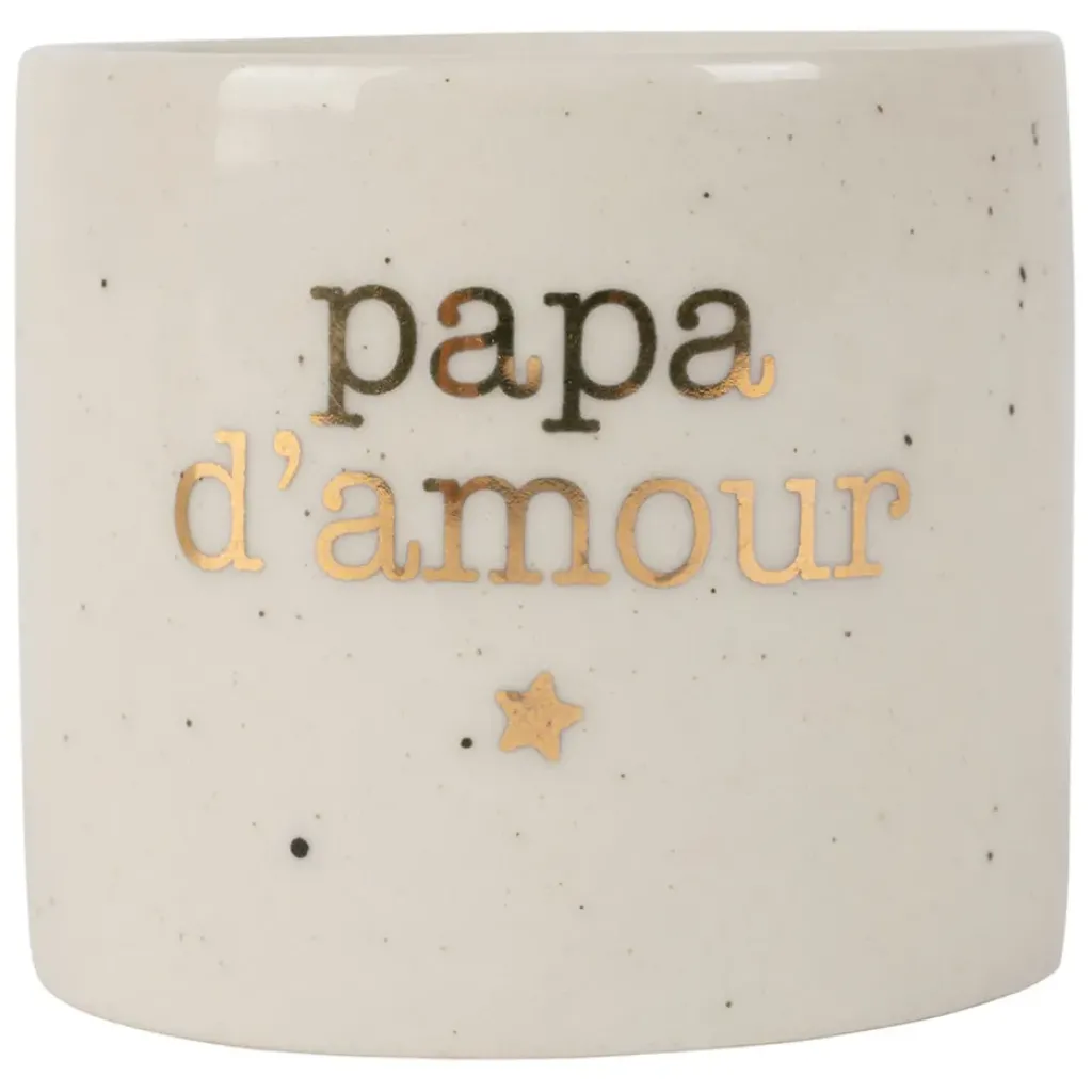 Fabrique de Styles Rond de serviette papa en grès moucheté d3cm* Serviettes De Table