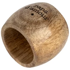 Fabrique de Styles Rond de serviette papa en manguier - Famille* Serviettes De Table