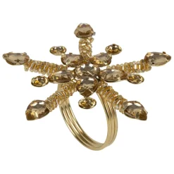 Fabrique de Styles Rond serviette d9x5cm - Flocon* Serviettes De Table