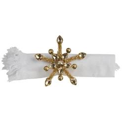 Fabrique de Styles Rond serviette d9x5cm - Flocon* Serviettes De Table