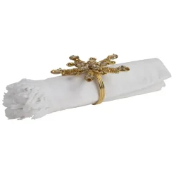 Fabrique de Styles Rond serviette d9x5cm - Flocon* Serviettes De Table