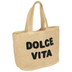 Fabrique de Styles Sac brodé "dolce vita" en corde de papier - Lumi* Sacs Et Cabas