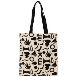 Fabrique de Styles Sac tote bag en coton ecru et noir - Organic* Sacs Et Cabas
