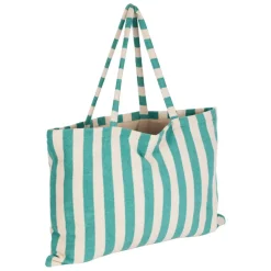 Fabrique de Styles Sac tote bag en coton et polyester émeraude 55x40cm - Palma* Sacs Et Cabas