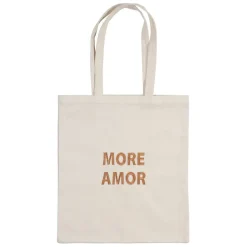 Fabrique de Styles Sac tote bag "More amor" en coton écru - Funky* Sacs Et Cabas