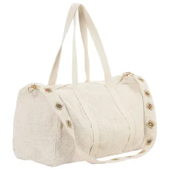 Fabrique de Styles Sac week-end en coton et jute écru et doré - Greeka* Sacs Et Cabas