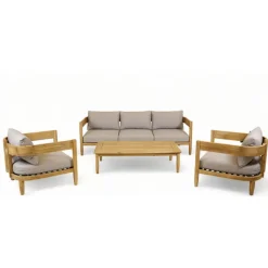 Fabrique de Styles Salon de jardin en acacia naturel et gris - Borneo*Enfant Salons De Jardin|Jardin