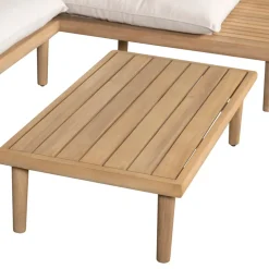 Fabrique de Styles Salon de jardin en acacia 3 places avec table écru - Cirina*Enfant Salons De Jardin|Jardin