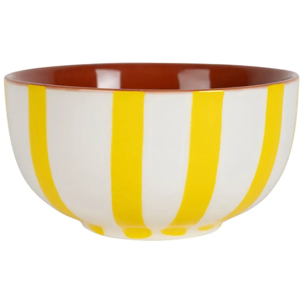 Fabrique de Styles Service apéritif 3 bols en grès blanc et jaune - Alaria* Bols Et Coupelles