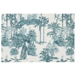 Fabrique de Styles Set de table en vinyle écru et palmiers émeraude 45x30cm - Mocoa* Sets De Table