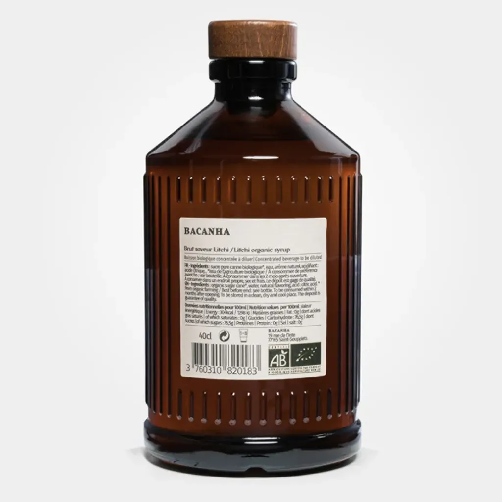 Fabrique de Styles Sirop Brut de Litchi - 400 ml* Boissons Non Alcoolisés