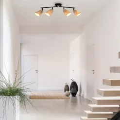 Fabrique de Styles Spot 4 lumières en raphia L60cm - Playa* Suspensions