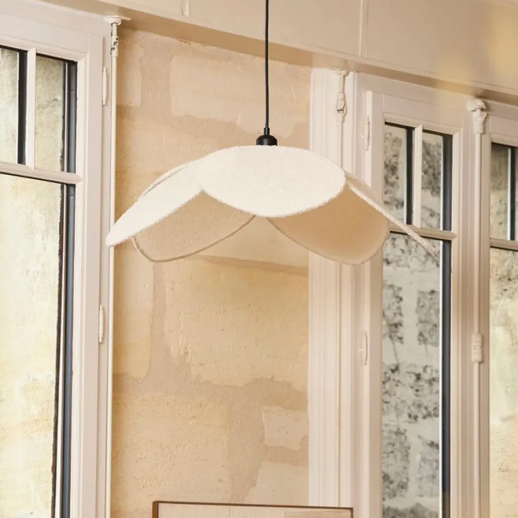 Fabrique de Styles Suspension bouclette écru d70cm* Suspensions