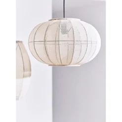 Fabrique de Styles Suspension en coton et fer écru non électrifiée d45xh28cm - Enigma* Suspensions