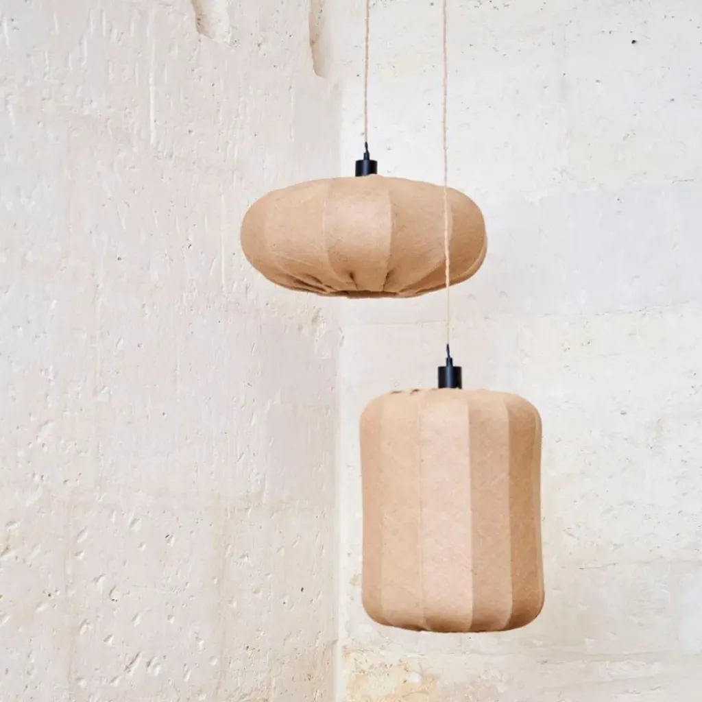 Fabrique de Styles Suspension en jute et fer non électrifiée d49xh24cm - Chaumière* Suspensions