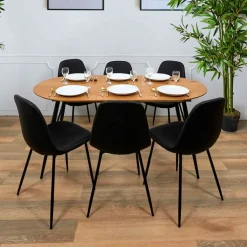 Fabrique de Styles Table à manger avec allonge en bois 120(+40cm)x80cm - Lara* Table De Salle À Manger