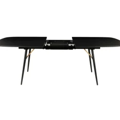 Fabrique de Styles Table à manger avec allonge en placage chêne noir 180x105cm - Verona* Table De Salle À Manger