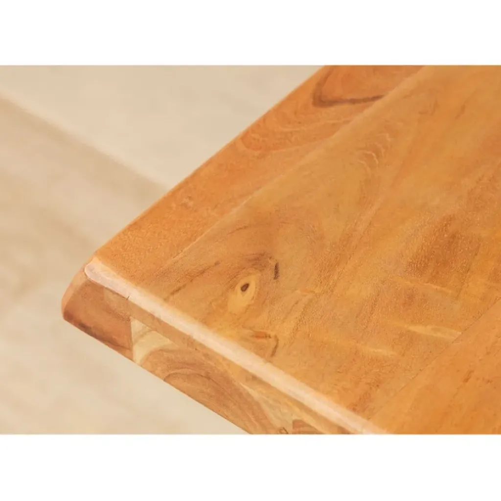 Fabrique de Styles Table à manger en acacia massif et pieds en fer noir 240x110cm - Factory* Table De Salle À Manger