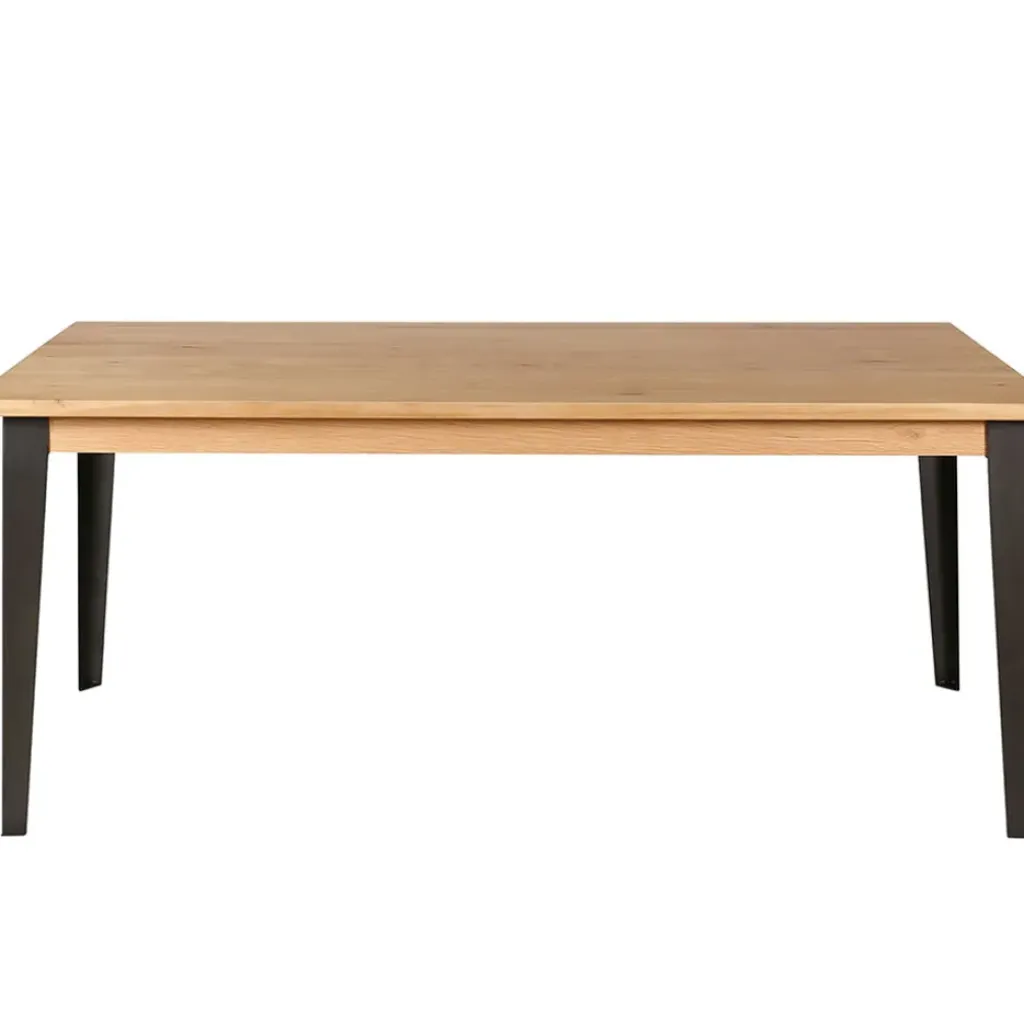 Fabrique de Styles Table à manger en chêne massif et pieds acier L200cm - Manny* Table De Salle À Manger