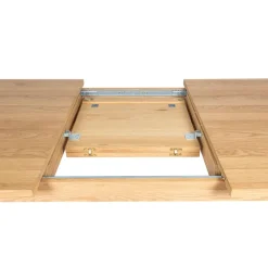 Fabrique de Styles Table à manger en placage chêne 180cm avec allonge 60cm - Manny* Table De Salle À Manger