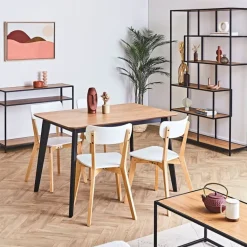 Fabrique de Styles Table à manger en plaqué chêne 120x80cm - Roxy* Table De Salle À Manger