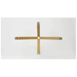 Fabrique de Styles Table à manger en verre trempé et métal 180x90cm - Adela* Table De Salle À Manger