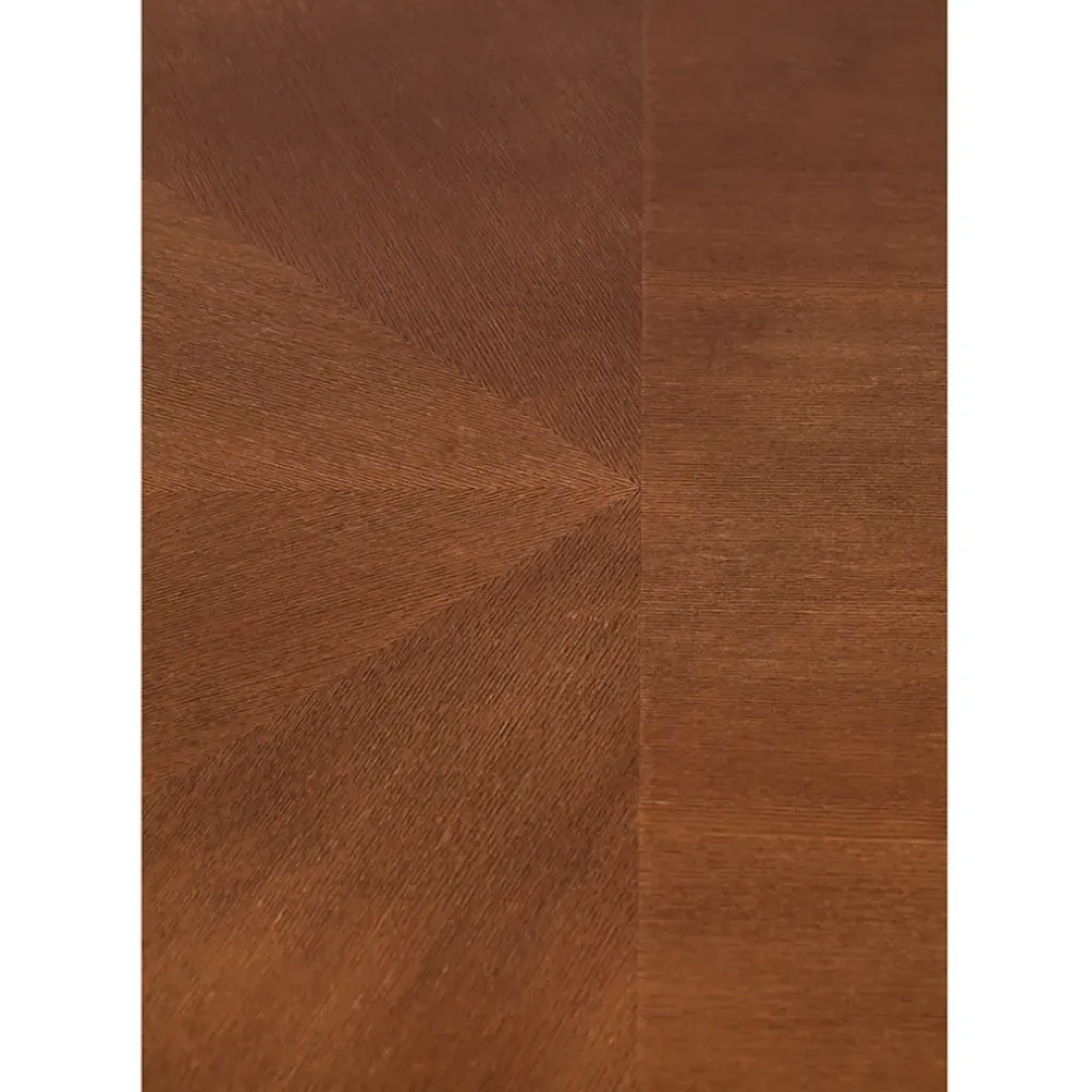 Fabrique de Styles Table à manger ovale en noyer plaqué et métal doré 180x90cm - Denise* Table De Salle À Manger