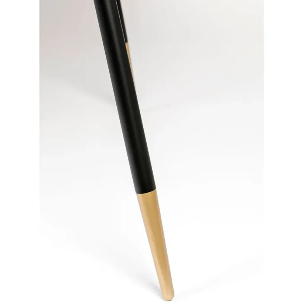 Fabrique de Styles Table à manger ovale en noyer plaqué et métal doré 180x90cm - Denise* Table De Salle À Manger